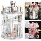 Organizador Maquiagem Giratorio 360º Acrilico Resistente Crem