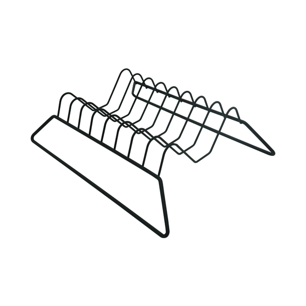 Organizador Porta Pratos Vertical Viena Em Aço Preto - 8 Prat