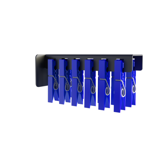 Organizador Preto Para Prendedores Gd Azul Creative