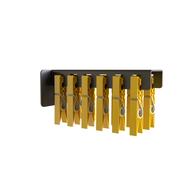 Organizador Preto Para Prendedores Pq Amarelo Creative