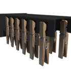 Organizador Preto Para Prendedores Pq Madeira Creative