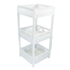 Organizador Quadrado Bebidas Bar 3 Andares Branco Fibra