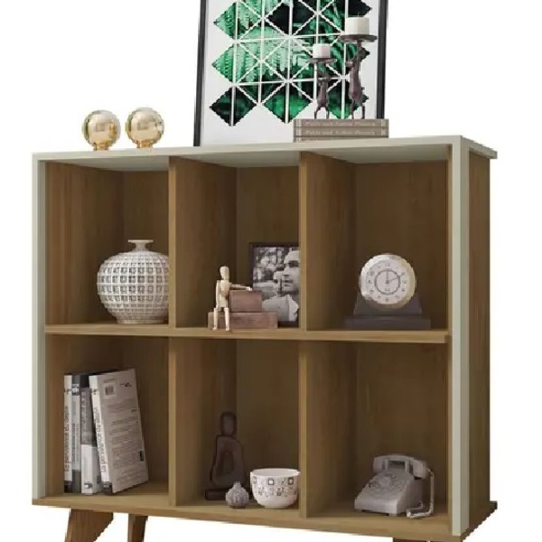 Organizador Retrô Lisboa Cinamomo/offwhite - Rv Móveis