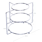 Organizador Suporte De Pratos Cromado Divisor 3 Níveis Rack