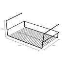 Organizador Suspenso Para Prateleira Armário 46cm Preto Fosco