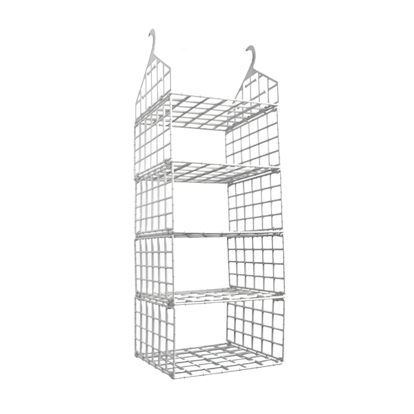 Organizador Suspenso Plástico Dobrável Branco 5 Nichos Arqplast