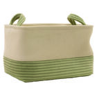 Organizador de Tecido Verde e Bege 30L 22x25x35cm Mundiart