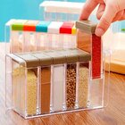 Organizador Tempero Acrílico Porta Condimento 7 Peças