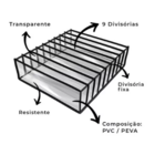 Organizador Transparente Para Rasteirinhas E Sandalias 9 Pares