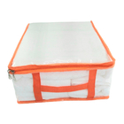 Organizador Transparente Tam M Pvc Cristal Larj C/ Zíper