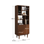 Organizador Vertical Escritório 2 Portas 6 Nichos Madeira Cas