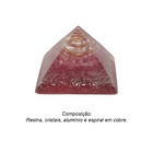 Orgonite Pirâmide 4cm Amor - Quartzo Rosa E Cristais