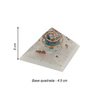 Orgonite Pirâmide 4cm Apatita Azul Elevação Vibracional
