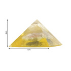 Orgonite Pirâmide Amarela Com Citrino - Prosperidade