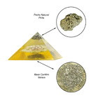 Orgonite Pirâmide Amarela Com Pirita - Prosperidade Financeir