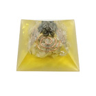 Orgonite Pirâmide Amarela Com Pirita - Prosperidade Financeir