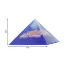 Orgonite Pirâmide Azul Com Pedra Da Lua - Autoconhecimento
