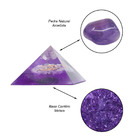 Orgonite Pirâmide Lilás Com Ametista - Auto Conhecimento E Es