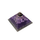 Orgonite Pirâmide Turmalina Negra E Ametista - Proteção