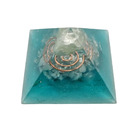 Orgonite Pirâmide Verde Com Água Marinha - Saúde E Emocional