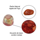Orgonite Semi-esférico Vermelho Ágata De Fogo - Prosperidade