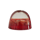 Orgonite Semi-esférico Vermelho Com Jaspe - Saúde E Sucesso