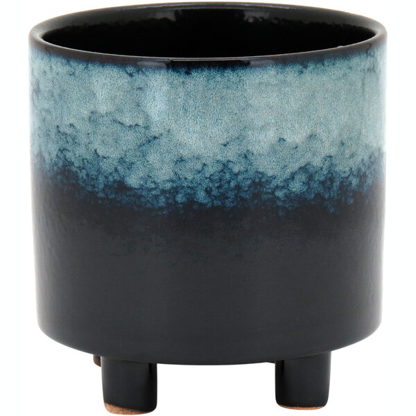 Otis Cachepô Vaso De Planta Decorativo 16x15x15cm Cerâmica Az