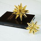 Ouriço Decorativo Em Ceramica Dourado Pequeno Mart 08719