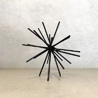 Ouriço Decorativo Em Metal Preto Mart