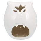 Owls Adorno Decorativo 9x8x8cm Cerâmica Branco 3pç Coruja