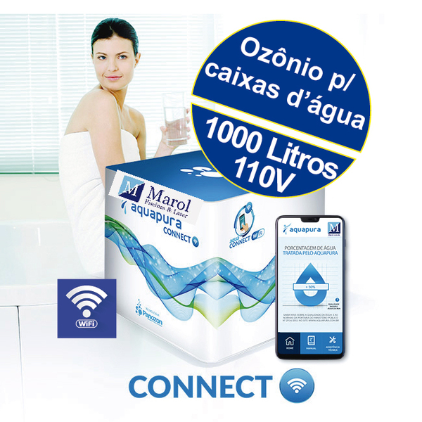 Ozônio Para Caixas D'água Aquapura Wifi Até 1.000 Lt 110v - P