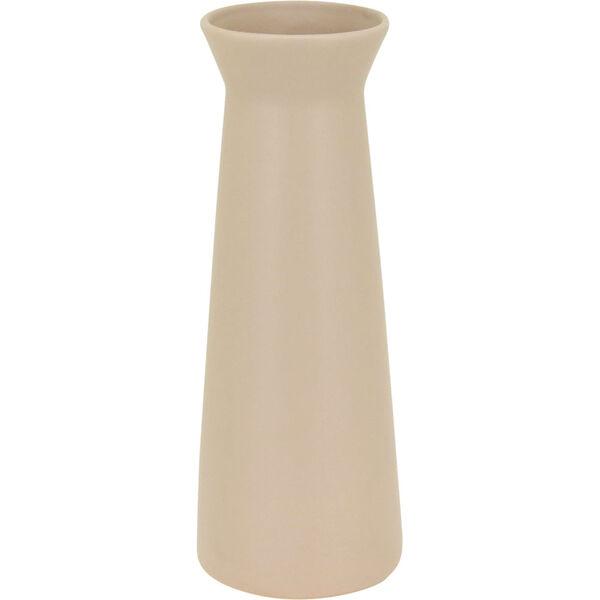 Ozzia Vaso Decorativo Enfeite 24x9x9cm Cerâmica Bege