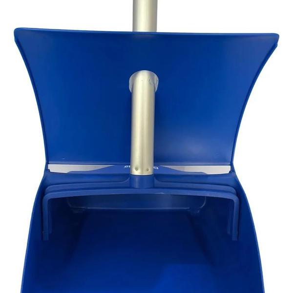 Pá De Lixo Coletora Com Tampa Profissional Bralimpia - Azul