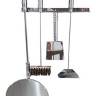 Pá Para Pizza Forno A Lenha Em Aço Inox E Kit Limpeza