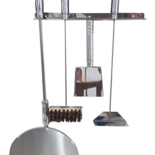 Pá Para Pizza Forno A Lenha Em Aço Inox E Kit Limpeza