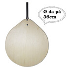 Pá Remo Pizza Madeira 36cm Forno Lenha Cabo Inox Deslizante