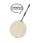 Pá Remo Pizza Madeira 36cm Forno Lenha Cabo Inox Deslizante