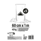 Pack com 5 Sacos de Lixo Leroy Merlin Maxi 40kg 60x100cm