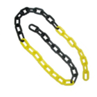 Pacote Com 10m Corrente De Plástico Amarela/preta Carbografit