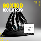 Pacote Saco De Lixo Preto 100 Litros 100uni.