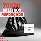 Pacote Saco De Lixo Preto 60 Litros Reforçado 100uni.