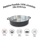 Paejeira Paellera Fundida Alumínio Batido Grosso Com Tampa 30