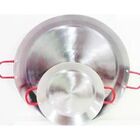 Paellera Tacho Aço Inox 2mm 1 5 Litros 25cm Alça Vermelha