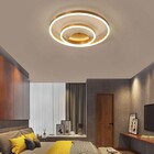 Paflon Lustre Sobrepor Orbita Luxo Led Rustica Aneis 2 Em 1 L