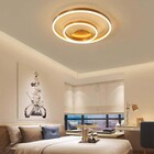 Paflon Lustre Sobrepor Orbita Luxo Led Rustica Aneis 2 Em 1 L