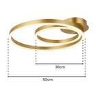 Paflon Orbita Dourada Sobrepor 50 Cm Luxo Decoraçao Rustica 2