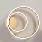 Paflon Orbita Dourada Sobrepor 50 Cm Luxo Decoraçao Rustica 2