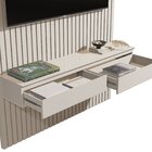 Painel 100% Mdf Para Tv 55 Polegadas 240cmx138,6cm Ripado Com