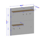 Painel 2 Prateleiras E 5 Ganchos Para Cantinho Do Café Cinamo