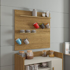 Painel 2 Prateleiras E 5 Ganchos Para Cantinho Do Café Cinamo